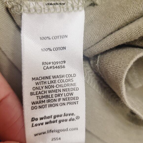 Life Is Good Shirt Mens XL Green Jake Not Working Anywhere Retire Crusher Lite - Picture 8 of 9